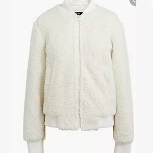 J.Crew Mercantile Fuzzy Bomber Jacket